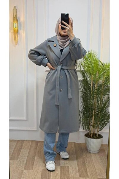 Tebrikler tekstil Χειμερινό κομψό μίντι παλτό - Κατάλληλο για καθημερινή χρήση, νέα σεζόν, άνετο μοντέλο G1866