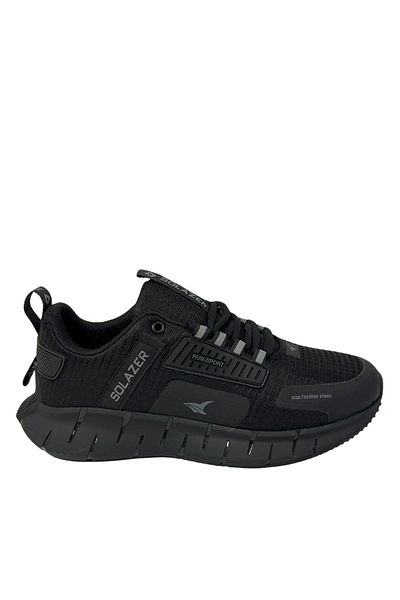 SOLAZER Pantofi negri pentru bărbați, pantofi sport casual 38-2