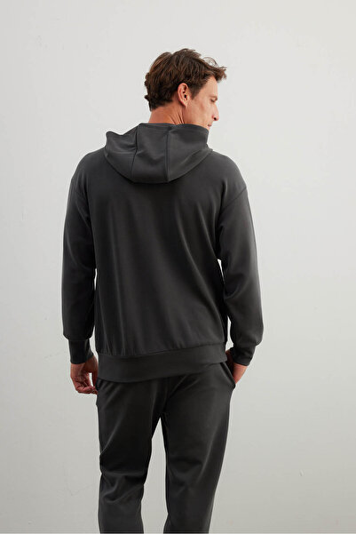 Syah Erkek Soft Touch Fermuarlı Sweatshirt Pantolon Takım