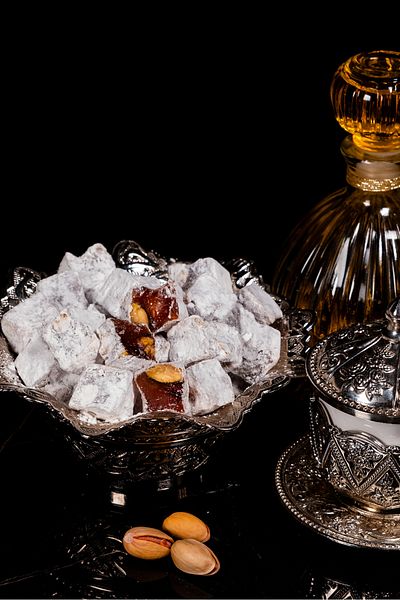 SAFRANTAT Saffronball Turkish Delight - Double Roasted, Peanut, Glucose Free, 100% Natural (Net 480 Gr) Vegan
