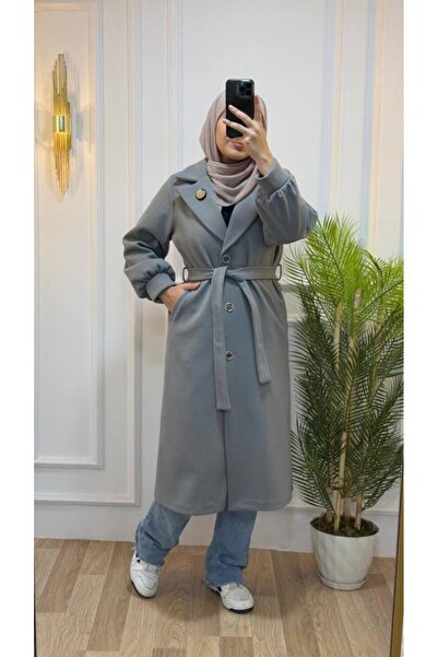 Tebrikler tekstil Χειμερινό κομψό μίντι παλτό - Κατάλληλο για καθημερινή χρήση, νέα σεζόν, άνετο μοντέλο G1866