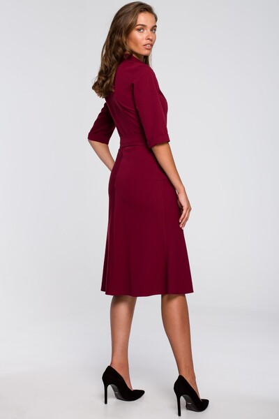 Stylove Dress with large pockets and a blazer collar