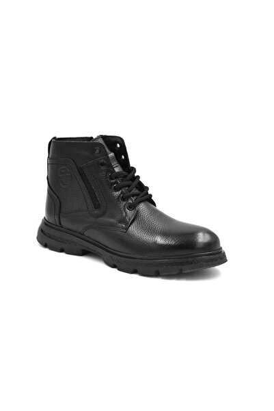 BEYAZ (Bozkaya) Hakiki Deri Termo Kaymaz Taban İçi Kürklü Fermuarlı&Bağcıklı ...