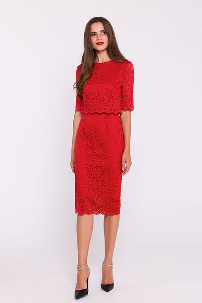 Stylove Lace dress with a double top