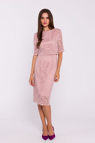 Stylove Lace dress with a double top