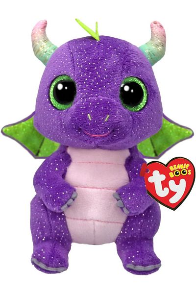 TY Beanie Boos Laurel Purple Dragon Plush 15 cm