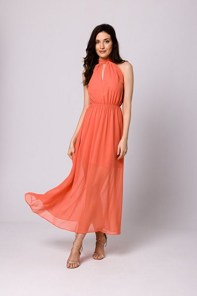 Makover Rochie din sifon cu cravata la gat