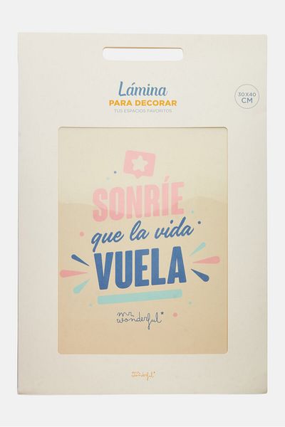Mr. Wonderful White Smile Life Flies Decorative Sheet - 30X40 cm