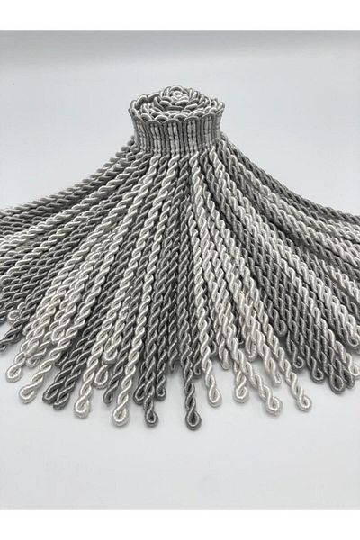 KATMERTEKS Bulyon Fringe 10 Meters Smoke-Silver Color