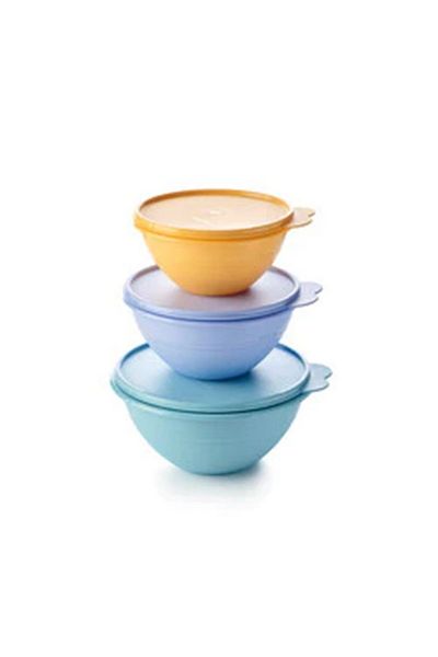Tupperware 3-Piece Durable and Stackable BPA-Free Wonderlier Bowl Set Medium