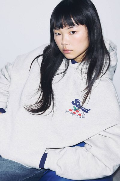 Pull & Bear Grey STWD pizza hoodie