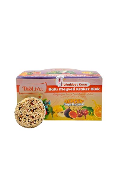Ans Muhabbet Kuşları İçin Ballı Meyveli kraker blok 1 Adet
