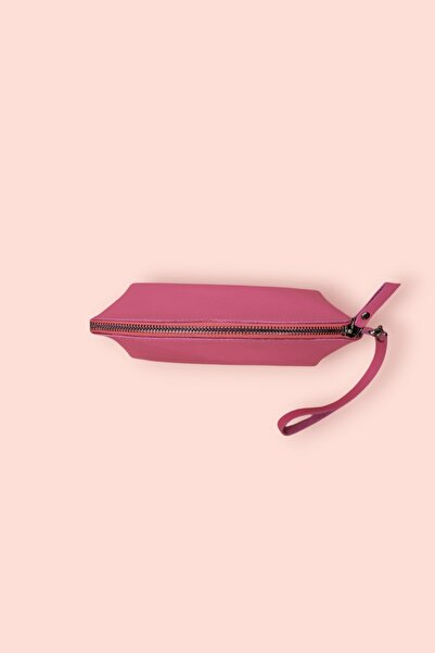 Modica Genuine Leather Women's Handbag Pink Mini Size Daily Use Stylish Zippered Milan