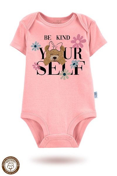 MAHFEL 2-Piece 100% Cotton Organic Printed Snap Fastener Baby Bodysuit