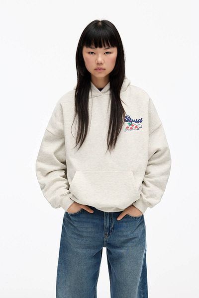 Pull & Bear Grey STWD pizza hoodie