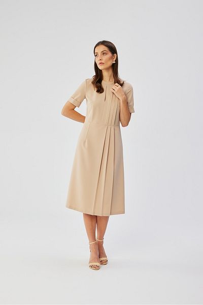 Stylove Rochie in linie A cu pliuri decorative