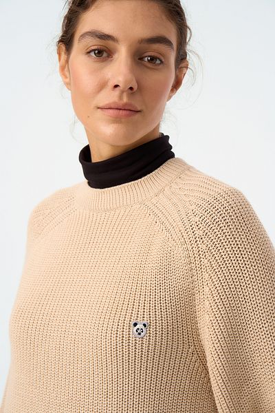 WWF Market Πουλόβερ Crew Neck Panda - Μπεζ Χρώμα