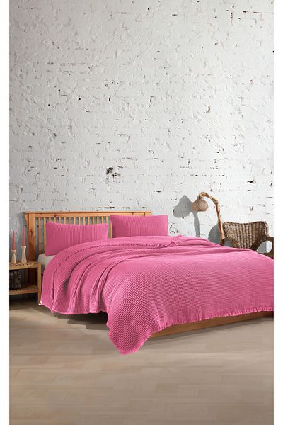 destinyhometex 100% Cotton Waffle Double Bedspread 230X250