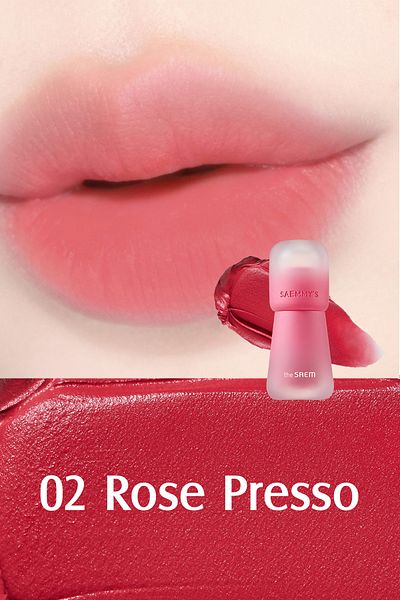 THE SAEM Saemmy's Crema Velvet Tint - Tint with Velvet Finish, Natural Look and Intense Color - 02 Rose Presso