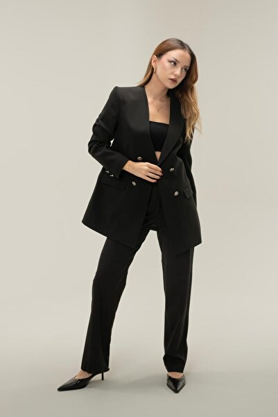 MY COUSİN Tek Yaka Blazer Ceket-Pantolon Alt-Üst Takım Exclusive