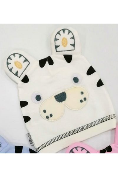 kayra baby Baby Beanie with Ears Fit 0-12 Months