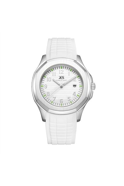 Kenneth Scott Men's Analog White Dial Watch - K24014-SSWW