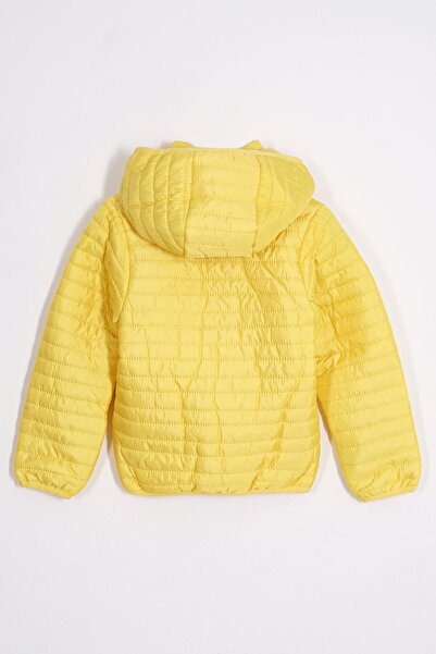 zepkids Hooded Long Sleeve Light Yellow Color Coat