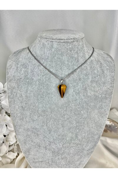 Elifsu Jewelry Kaplan Gözü Taşı Doğal Taş Kolye