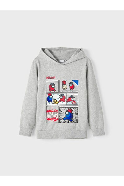 name ıt Name It Капюшоном Сірий-Меланж Світшот для хлопчиків 13221796