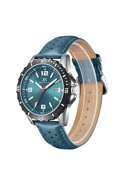 Kenneth Scott Men's Analog Green Dial Watch - K24022-QLGG