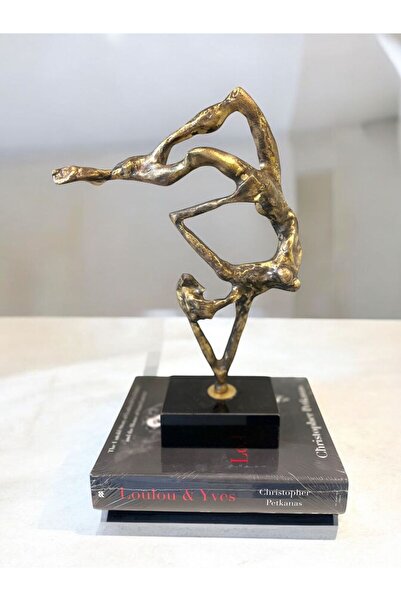 Mioletti Hakiki Bronz Soyut Balerin Dekoratif Heykel Obje