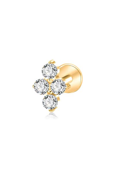 Janset F136 Titanium Gia Model Tragus Piercing - Helix Tragus Lobe Piercing