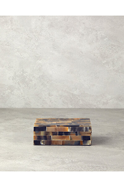 English Home صندوق ديكور بوهو أسود عتيق