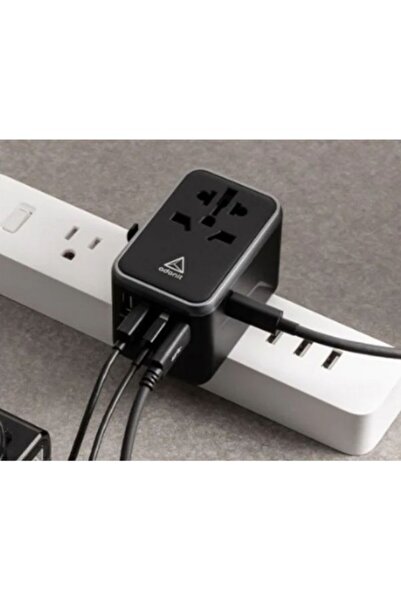 Adonit محول سفر عالمي خفيف الوزن بقوة 65 واط لشحن الأجهزة بسرعة بمنفذي USB-A وUSB-C