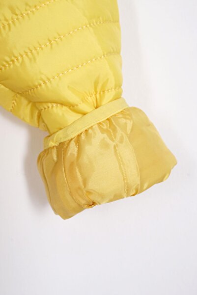 zepkids Hooded Long Sleeve Light Yellow Color Coat