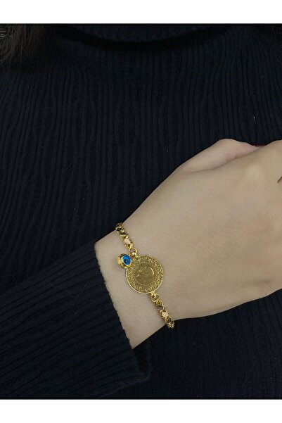 Recep Turan Kuyumculuk 22 Ayar Yatırımlık Yeni Çeyrekli 14 Ayar Altın Burgu Halat Zincir Bileklik l Nazar Boncuklu