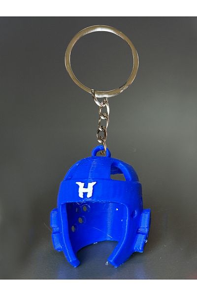hakuof سلسلة مفاتيح بلاستيكية من التايكوندو التايكوندو Keyring - خوذة حماية الرأس