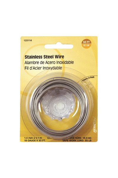HILLMAN 19-Gauge High Grade Corrosion Resistant Solid Stainless Steel Wire 1mm x 9.1m