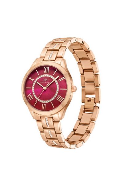 Kenneth Scott Women's Analog Red Dial Watch - K23510-RBKR