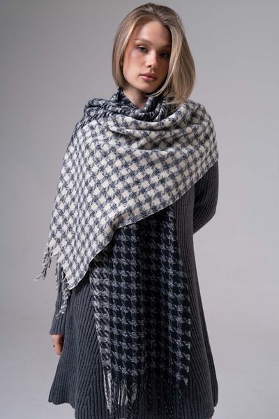 SOFT AKSESUAR Roy Gradient Pattern Wool Blended Scarf