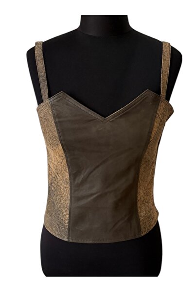 asus deri Women's Genuine Leather Bustier