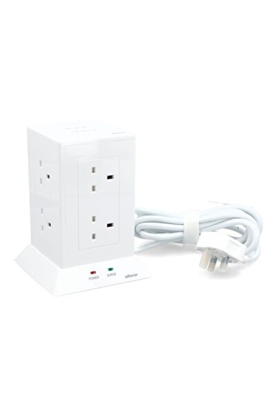 Alfanar 8-Socket 2-USB Durable Power Extension Tower 3m