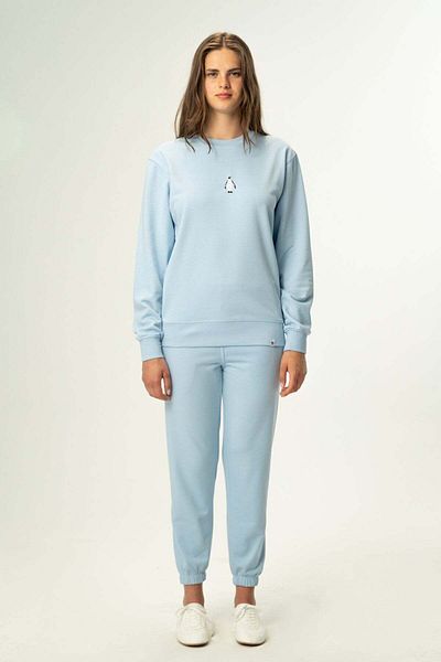 WWF Market Pantaloni de trening pentru femei Panda Soft Fleece - Baby Blue