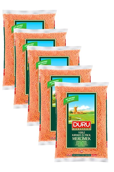 Duru Kırmızı Futbol Mercimek 5 x 1 KG