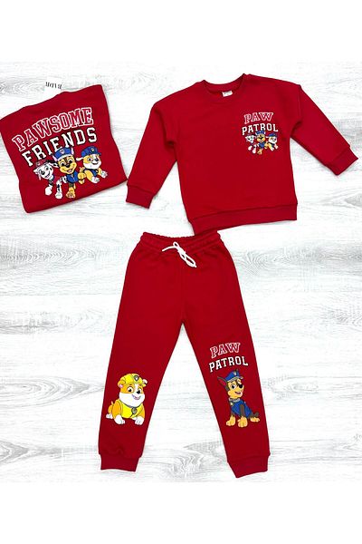 My Kids Wear Non-Raised Patterned Three Thread Set for Boy