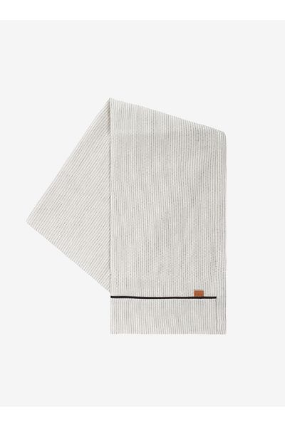 Barine Καμβάς Runner Off White / Μαύρη ρίγα 45x160