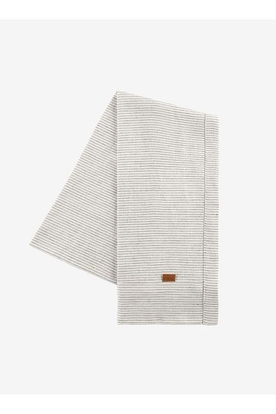 Barine Καμβάς Runner Off White / Μαύρη ρίγα 45x250