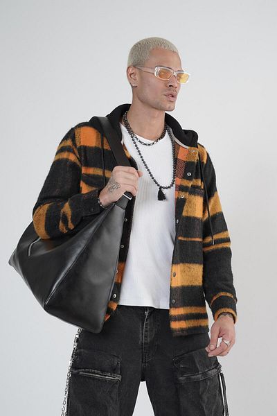 Butik TREND BIZ Cămașă unisex în carouri oversize cu glugă