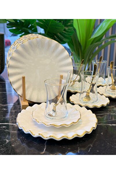 Onedekor 18 Parça Modern Fold Pasta Çay Saati Seti