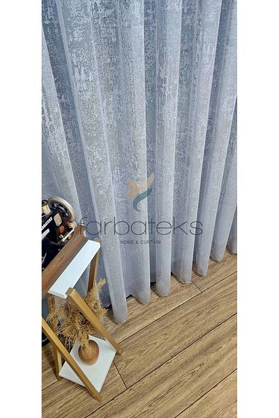 farbateks Nardo Grey Cloud Tulle Exculusive Micro Mesh 3 Layers Pleated Grey Tulle Curtain